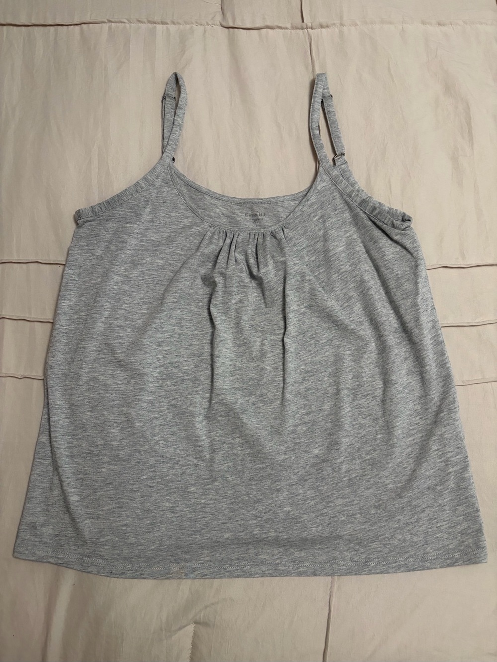 Garnet Hill Light Gray Jersey Cami with Adjustable Straps*